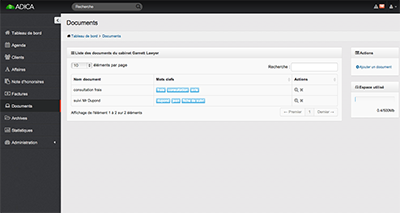 logiciel gestion cabinet avocat, gestion document